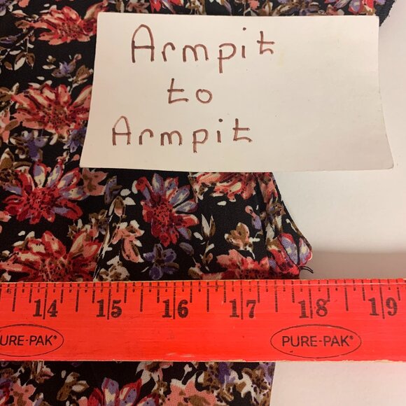 Romeo Juliet Couture Womens Dress Size L Mini Dark Floral Romantic Flowy Boho - Picture 6 of 9